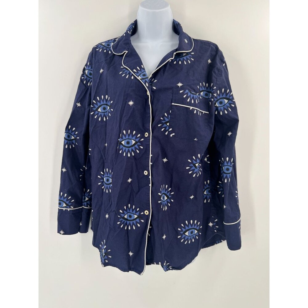 Printfresh Blue Eye Pattern Pajama Top - image 8